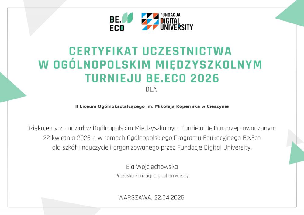Ogólnopolski Konkurs Ekologiczny Be.Eco